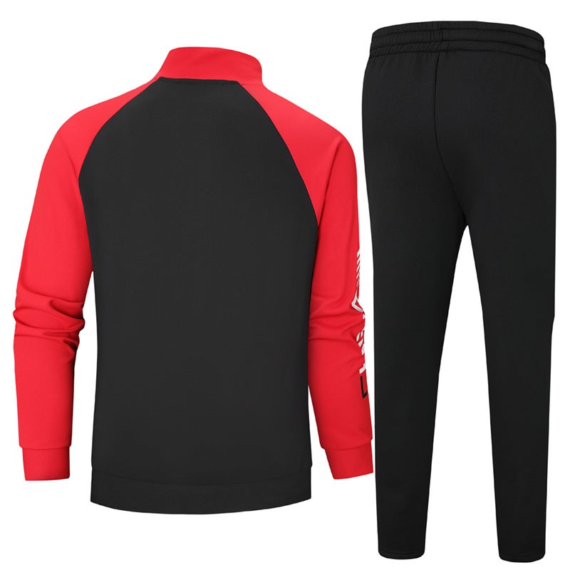 Sports Suits For Men And Women, Running Casual Couples, Parent-Child Sports Suits, Half-Cardigan Jackets And Trousers - Image 3